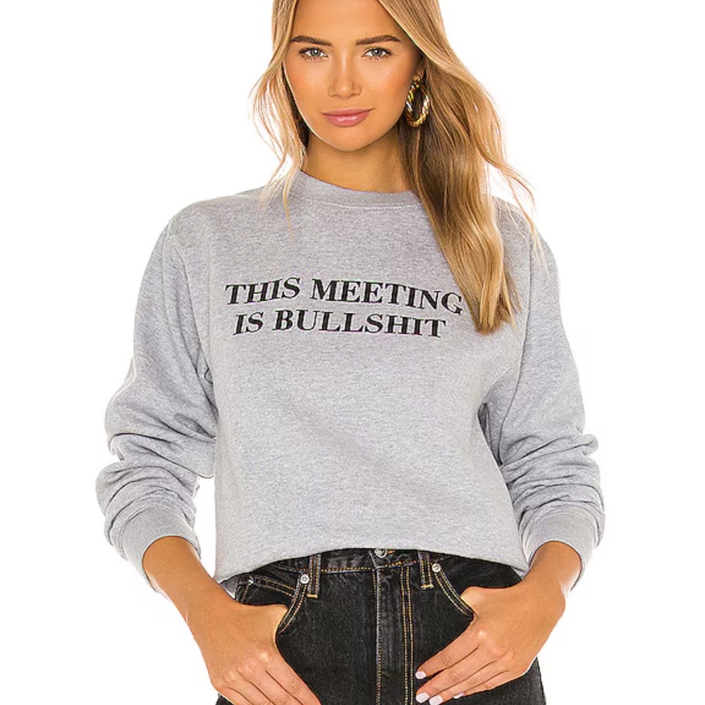 “Meeting” Sweatshirt in Heather Grey